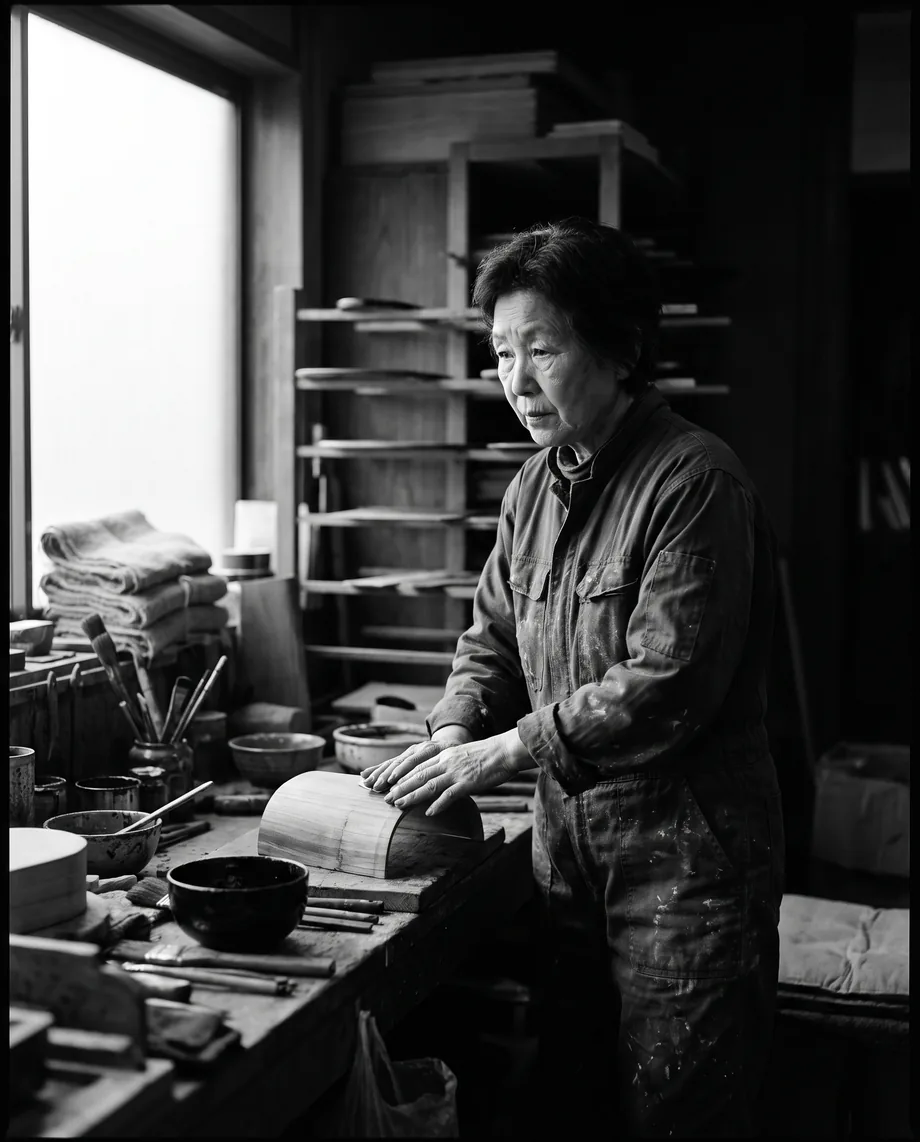 Fumino Ozeki in the studio